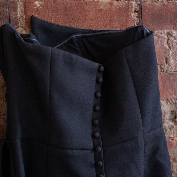 Elliatt Reception Cascade Ruffle Strapless Midi Length Dress | Size XS - Picture 8 of 14